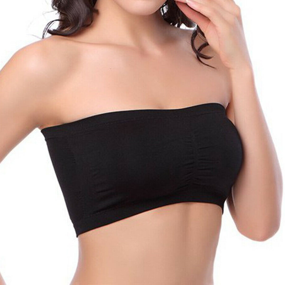 4 Pc Womens Tube Crop Top Bandeau Seamless Strapless Bras Multi-Colors —  AllTopBargains