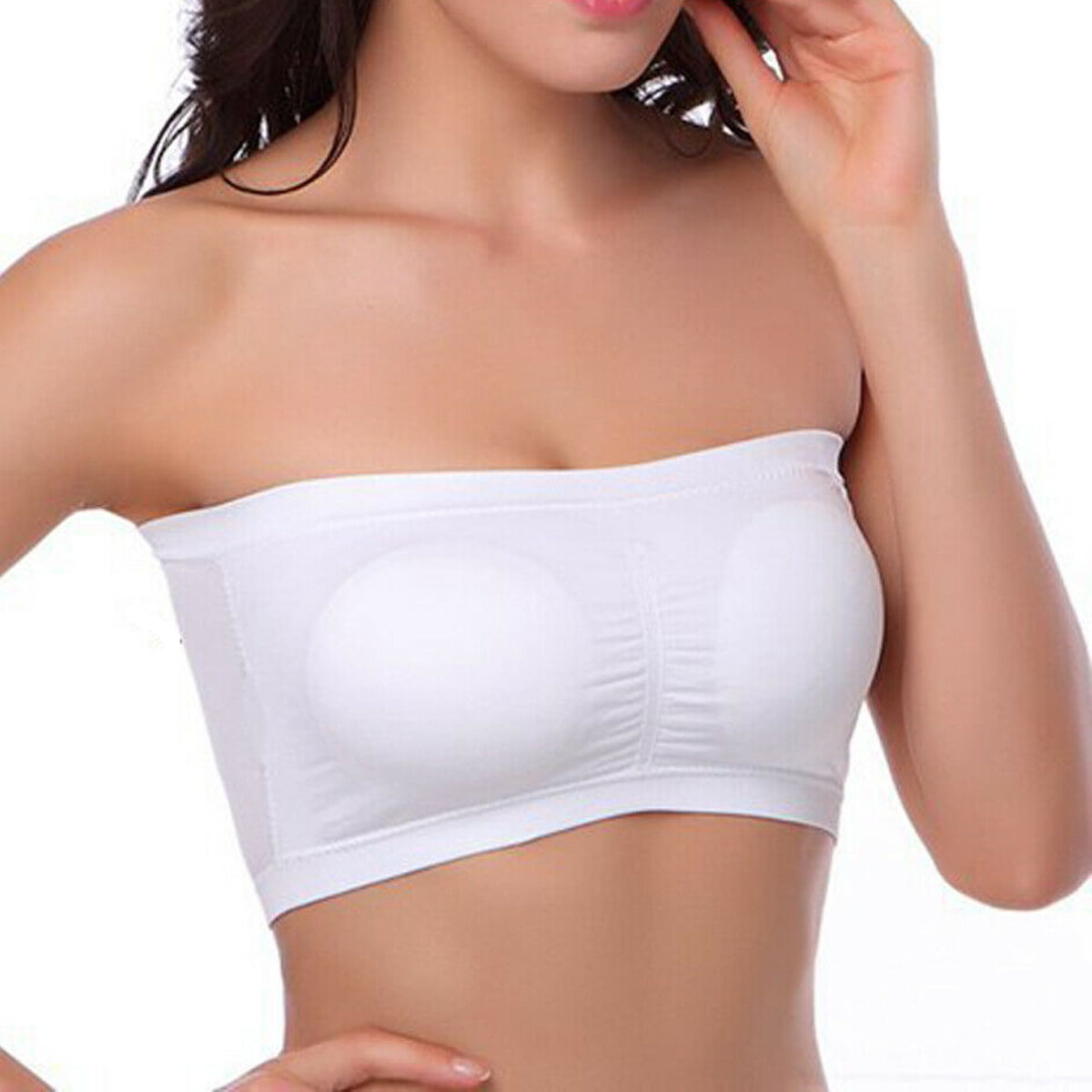Bandeau Top White Strapless Top Tube Tops for Women with Built in Bra Black Tube  Tops for Women 8 Camisoles (A-Wine, XL) at  Women's Clothing store