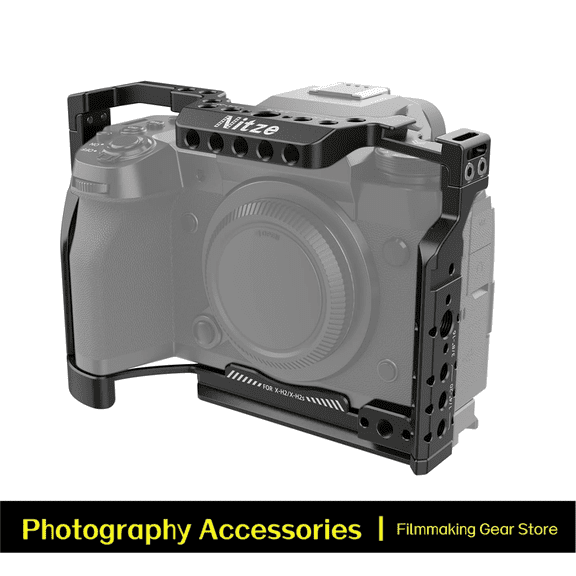 Nitze Cage for FUJIFILM X-H2/ X-H2S Camera with Built-in Cold Shoe, NATO Rail and Arca Quick Release Plate