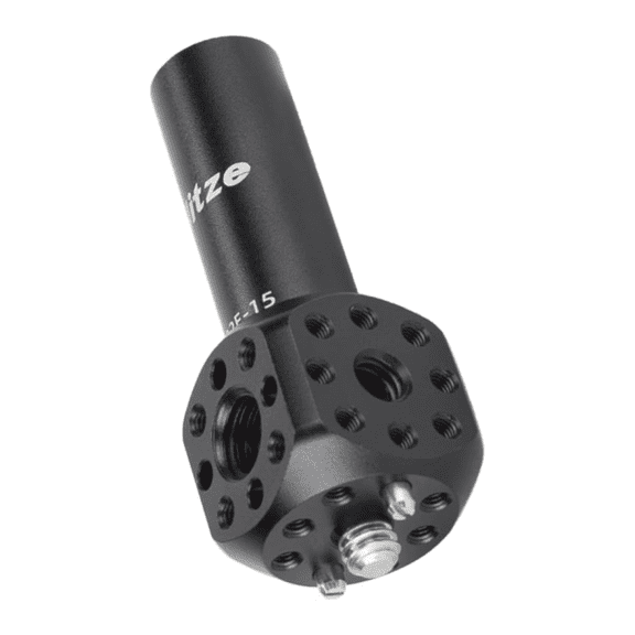 Nitze Camera Mount Cube Adapter with 15mm Rod, 1/4" Screw and Detachable Locating Pins