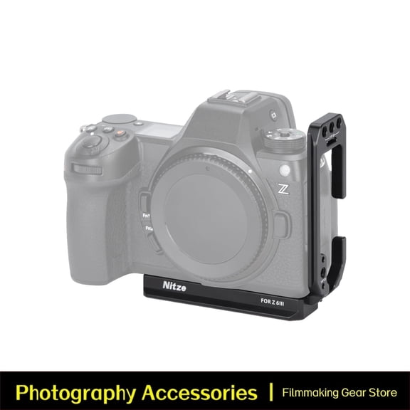 Nitze Camera Mount L Bracket for Nik. Z6 III Camera, with Dual Integrated Quick Release Plates for Arca-Swiss