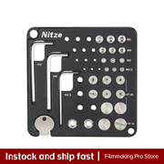 Nitze Camera Tool Set Plate Camera Screw Kit Plate with 1/4"-20 3/8"-16 M2.5 M3 M4 M5 Stainless Steel Screws and 4Pcs Hex Keys