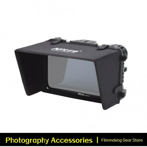 Nitze Monitor Cage for Atomos SHOGUN 7" with PE14 HDMI Cable Clamp and LS7-B Sunhood