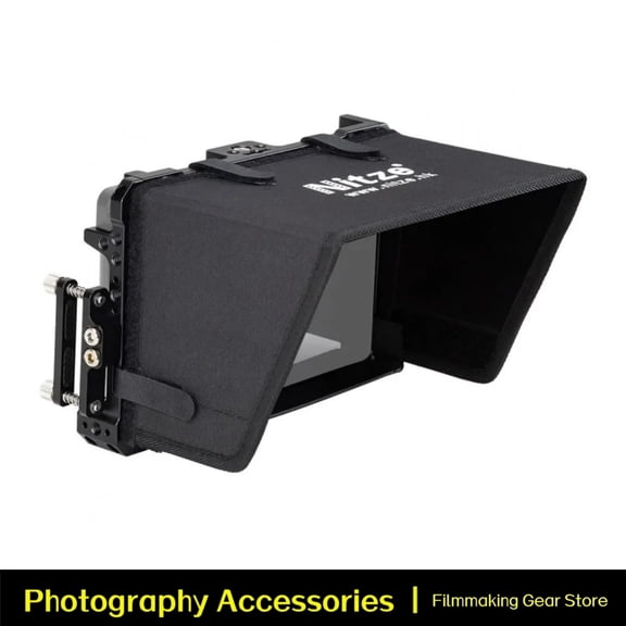 Nitze Monitor Cage for Desview R7S 7" Monitor with PE14 HDMI Cable Clamp LS7-A Sunhood