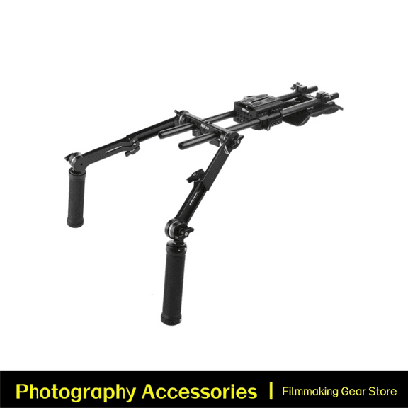 Nitze Shoulder Rig Kit Shoulder Pad Support System for Manfrotto-Style, Shoulder Pad, and Extendable Rosette Handle Kit