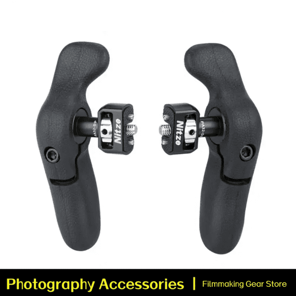 Nitze Side Handle Kit with PA32D 1/4" Screw and Detachable Locating Pins Compatible with Smartphone Cage and Monitor Cage,Tablet