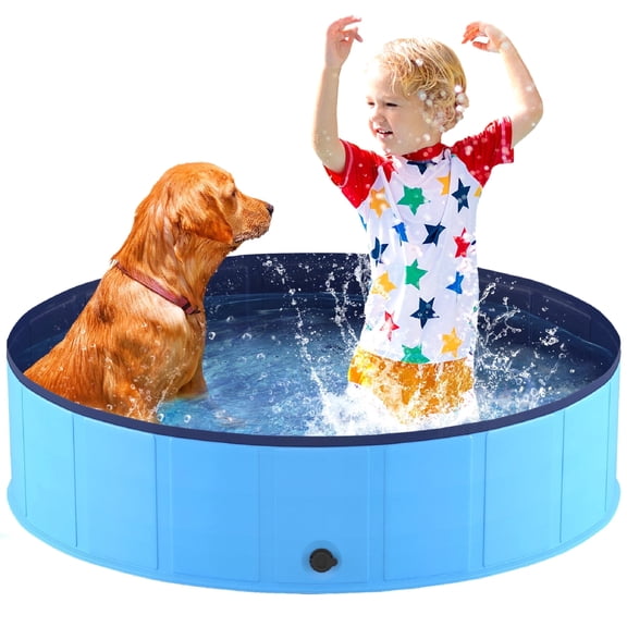 Niubya Foldable Dog Pool Multi-Purpose Waterproof Swimming Pool & Bath Tub for Dogs