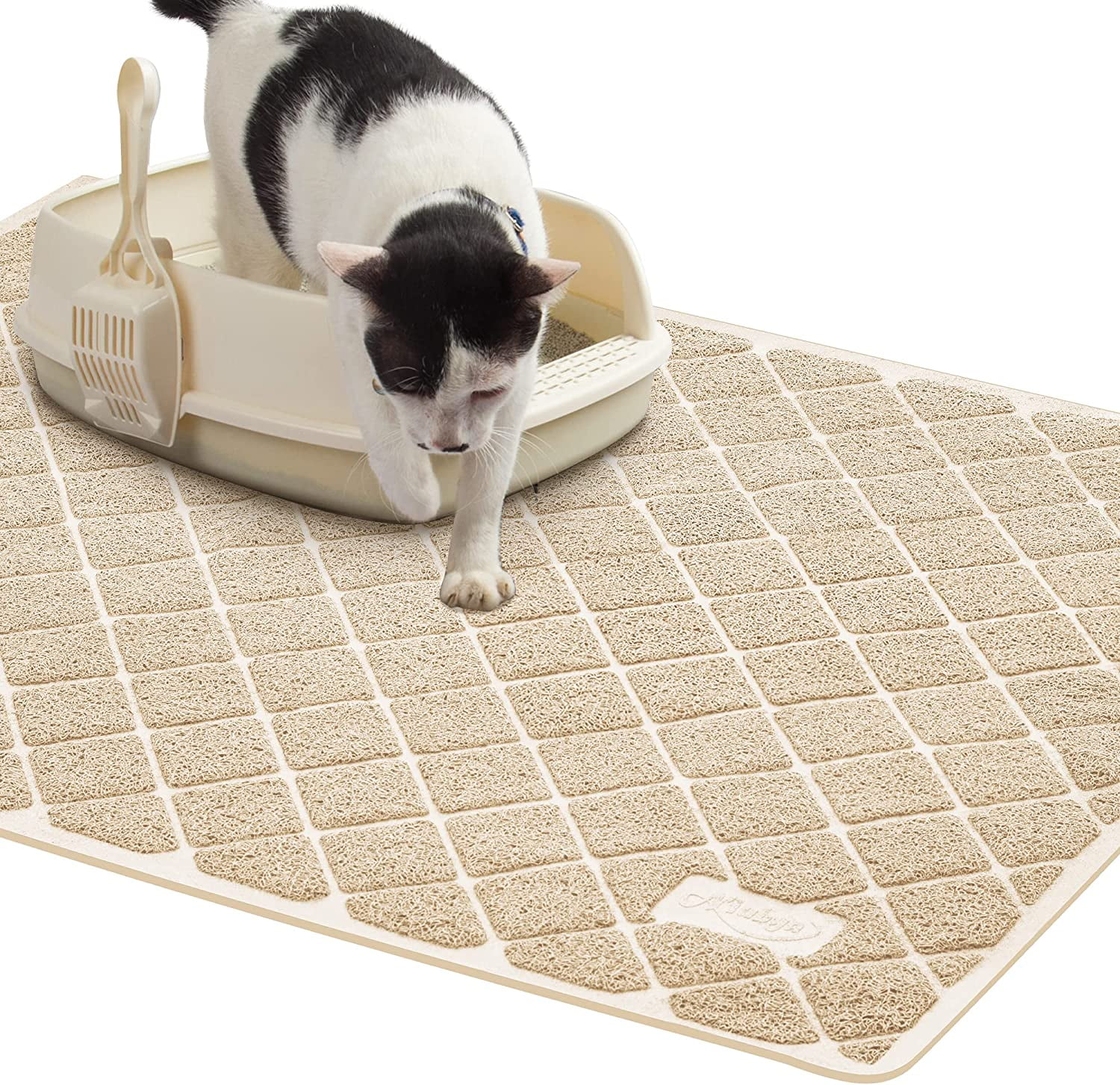 Niubya Premium Cat Litter Mat, Nonslip, Waterproof, Litter Trapping