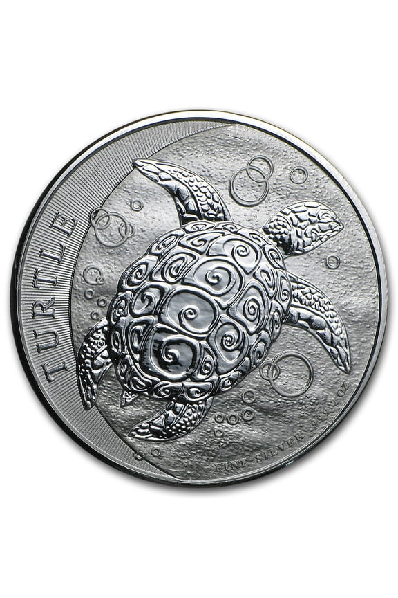 Niue 2 oz Silver $5 Hawksbill Turtle BU (Abrasions, Random Year)