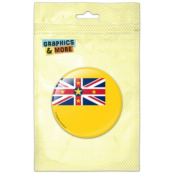 Niue National Country Flag Pinback Button Pin Badge