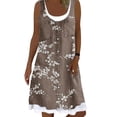 thumbnail image 1 of Niuer Casual Dress for Women Sleeveless Fake 2 Piece Dress Summer Boho Tunic Dress S-5XL, 1 of 2