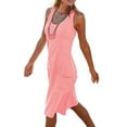 thumbnail image 1 of Niuer Casual Tank Top Dress for Women Crewneck Sleeveless Solid Color Tunic Dress Comfy Cotton Pockets Dresses, 1 of 2