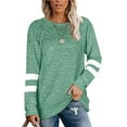 thumbnail image 1 of Niuer Fall Winter Baggy Long Sleeve Basic T-Shirts for Women Plus Size Tunic Loose Pullover Shirts Tops Ladies Fall Winter Thin Basic Tee Tops Lounge Wear Size S-3XL, 1 of 5