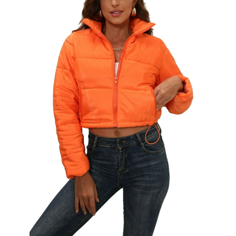 Ladies orange outlet puffer jacket