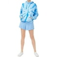 thumbnail image 1 of Niuer Ladies Hoodies Long Sleeve Sweatshirts Tie Dye Sweatshirt Loose Fit Pullover Hooded Neck Light Blue L, 1 of 4