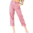 thumbnail image 1 of Niuer Linen Capris Pants For Women Casual High Waist Summer Pants Ladies Loose Fit Straight Pocket Beach Harem Pants, 1 of 2