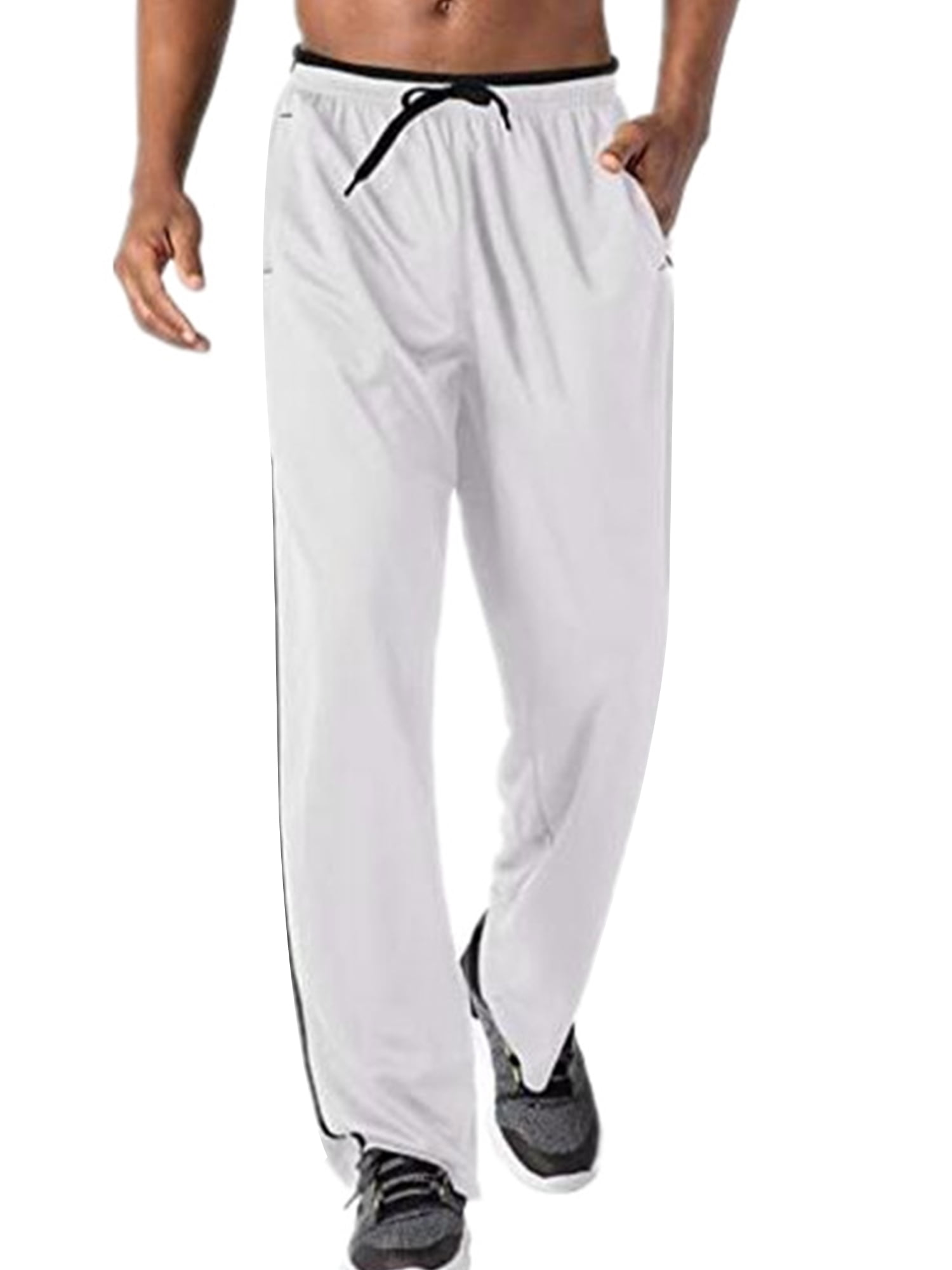 Niuer Men Jogger Track Pants Exercise Workout Pants Loose Fit Drawstring Sweatpants with Zipper Pockets Walmart