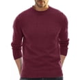 thumbnail image 1 of Niuer Mens Knit Sweater Winter Ribbed Knitwear Sweaters Crew Neck Long Sleeve Casual Tops Solid Color Slim Fit Pullover, 1 of 7
