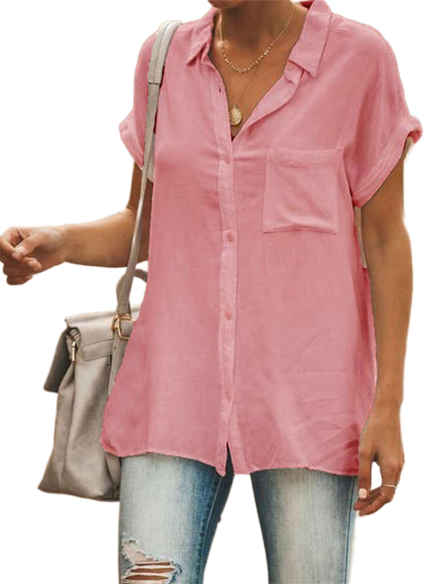 Niuer Women Baggy With Pockets Pullover Ladies Casual Tops
