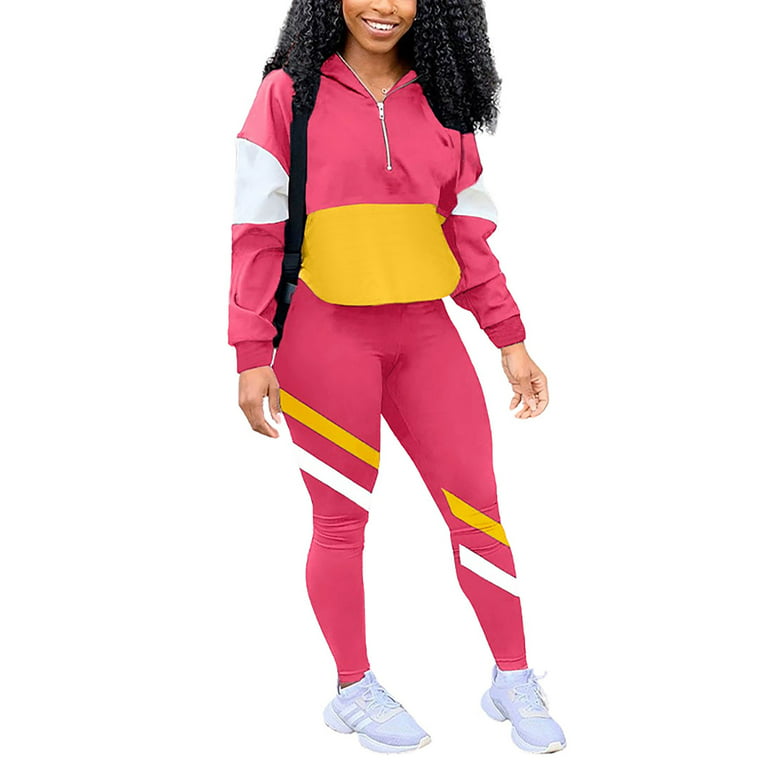 Niuer Women Pullover Sweatpants 2 Piece Sports Jogger Sweatsuit