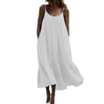 thumbnail image 1 of Niuer Women Spaghetti Strap Nightgown Pleated Flowy Long Shirts Sleeveless Comfy Sleep Nightshirt Pajama Sundress S-5XL, 1 of 2