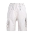 thumbnail image 1 of Niuer Workout Hiking Cargo Shorts for Men Elastic Waist Drawstring Casual Summer Beach Lounge Overalls Shorts with Pocket, 1 of 4
