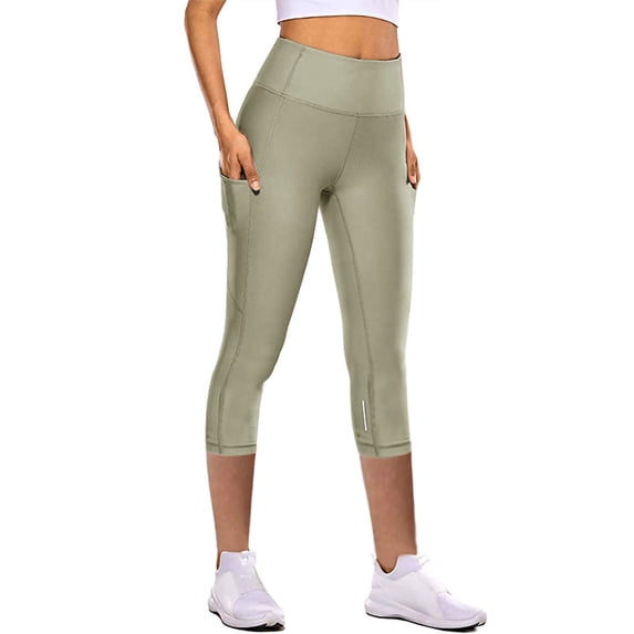 Niuer Yoga Capris for Women with Pockets Moisture Wicking Capri Leggings Workout Running Jogging Sportwear