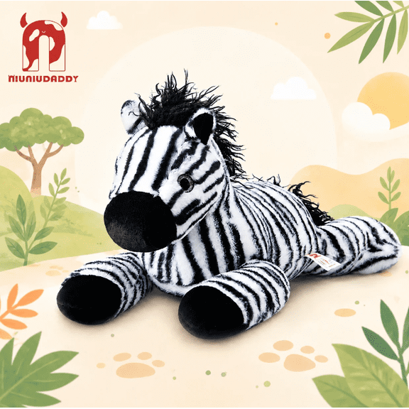 NIUNIUDADDY 20" Weighted Zebra Stuffed Animal, 3.3 lb Large Soft Plush Body Pillow for Kids & Adults