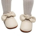 thumbnail image 1 of Niusricy Baby Girl Princess Dress Shoes Faux Leather Bowknot Mary Jane Flats Crib Shoes with Non-Slip Rubber Sole, 1 of 6