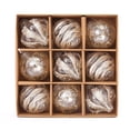 thumbnail image 1 of Niusricy Christmas Decorations Ball Ornaments Set 9Pcs Clear Glitter Hanging Decorations Shatterproof Baubles for Home, 1 of 7