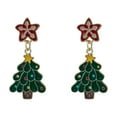 thumbnail image 1 of Niusricy Christmas Tree Earrings for Women Elk Snowflake Earrings Santa Snowman Drop Earrings Asymmetric Christmas Holiday Jewelry, 1 of 4