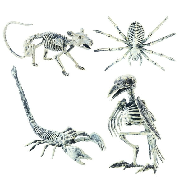 Niusricy Halloween Decoration Animal Skeleton, Spooky Skull Haunted House Yard Decorations Party Favor