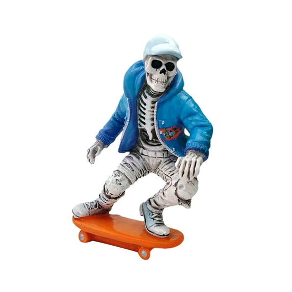 Niusricy Halloween Table Decorations Cool Skeleton Figures Statue Desk Centerpieces for Home Indoor Outdoor Party Decor