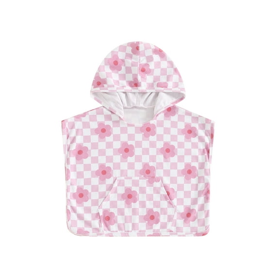 Niusricy Kids Baby Boys Girls Hooded Poncho 0 6M 12M 18M 24M Toddlers Hoodies Cartoon Tree/Floral Print Absorbent Quick Dry Bath Towel with Hood Fashion Casual Beachwear for Vacation Summer