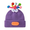 thumbnail image 1 of Niusricy Kids Girls Boys Beanie Candy Color Twist Bar Cartoon Doll Fall Winter Warm Cap Toddlers Beanie Knit Hat, 1 of 4