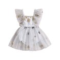 thumbnail image 1 of Niusricy Kids Toddler Girls Casual Princess Dress 3M 6M 12M 18M 24M Infant Baby Fly Sleeve Romper Dress Sequined Stars Tulle Bodysuit Dress Little Girl Fashion Comfy Summer Clothes for Party Vacation, 1 of 7