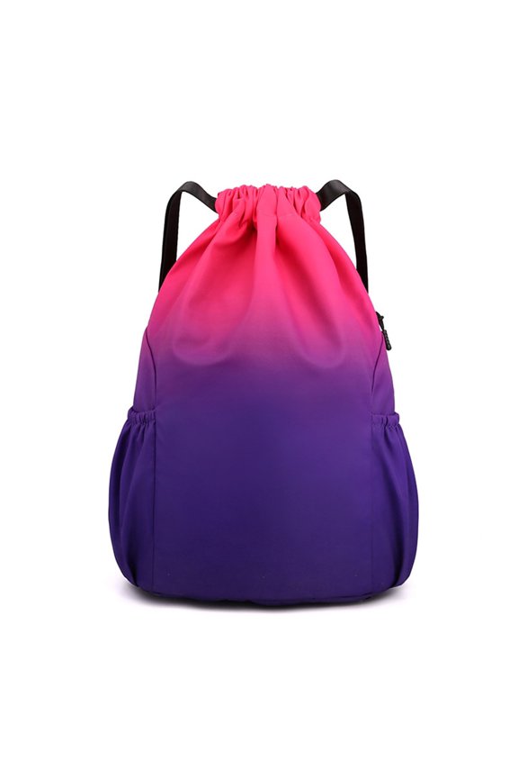 Men Women Basketball Drawstring Backpack Multifunctional Waterproof Gradient Gym String Bag Backpack for Sports Hiking