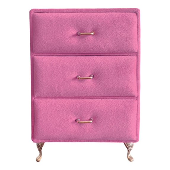 Niusricy Mini Pink Sofa Single/Double People Heart Shape Armchair Openable Jewelry Box Cute Dolls Accessories