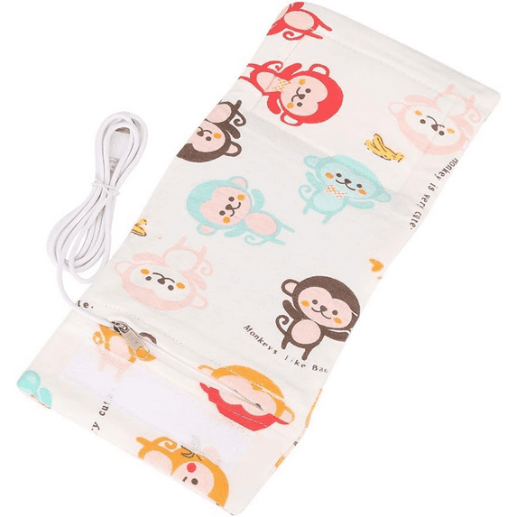 Niusricy USB Baby Bottle Warmer Milk Warmer Portable Travel Cover Insulation Thermostat Food Heater