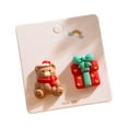 thumbnail image 1 of Niusricy Women Christmas Earrings Cute Dainty Santa Snowman Reindeer Bear Stud Earrings Holiday Jewelry, 1 of 4
