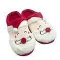 thumbnail image 1 of Niusricy Women Christmas Fuzzy Slippers Soft Comfy Cute Santa Claus Bedroom Slippers Non Slip Warm House Shoes for Winter, 1 of 9