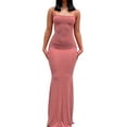 thumbnail image 1 of Niusricy Women's Bodycon Long Dress Ladies Sexy Elegant Cami Dress Solid Color Sleeveless Spaghetti Strap Party Dress Fashion Simply Summer Casual Dress Streetwear for Party Daily Vacation, 1 of 6