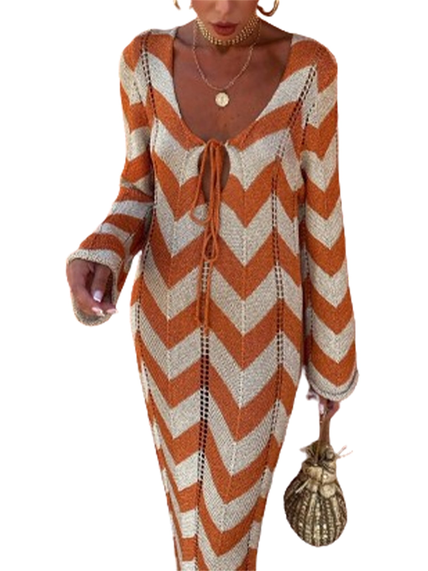 Niusricy Women's Elegant Slim Long Knit Dress Ladies Long Sleeve Bodycon Dress Striped Tie-Up Low Cut Casual Dress Fashion Tight Knitwear Dress ... Niusricy Women's Elegant Slim Long Knit Dress Ladies Long Sleeve Bodycon Dress Striped Tie-Up Low Cut Casual Dress Fashion Tight Knitwear Dress ...