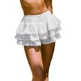 thumbnail image 1 of Niusricy Women's Solid Ruffle Mini Skorts Ladies High Waist Layered Shorts Loose Flower Print Shirred Skorts Streetwear Teen Girls Cute Casual Summer Clothes for Bar Club Beach, 1 of 7