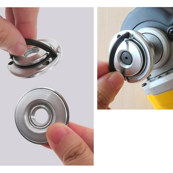 Niuxa 5/8-11 Inch Flange Nut Quick Change Portable Angle Grinder Clamp Silver Pull Tab Version For Rapid Self Locking Metal Clamping Grinding Accessories Black