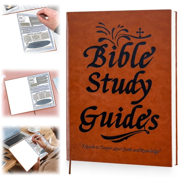 Niuxa 66 Pages Bible Study Journal Guide Notebook - Women Daily Devotional Reading Planner - 8.39" x 5.9" Prayer Learning Reflection Scripture Workbook - Christian Gift for Faith Beginners