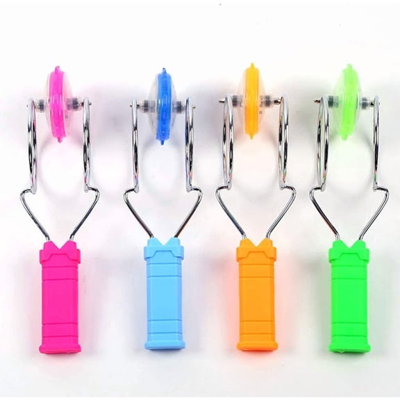 Niuxa Light up Gyro Wheel Toy with Flashing Led Lights Battery Operated Spinning Top for Sons 8.26 X 3.14 Inches Fun Balance and Trick Track Play(Pink)