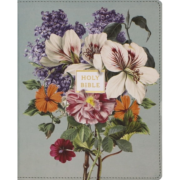 Niv, Artisan Collection Bible, Large Print, Leathersoft, Sage Floral, Red Letter, Comfort Print, (Hardcover)