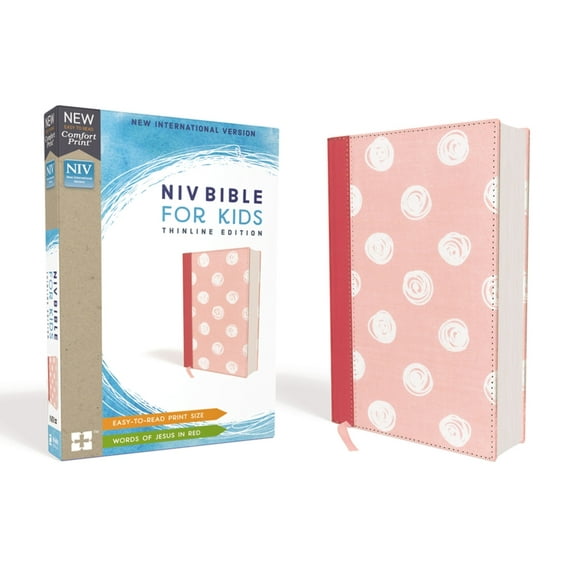 Niv, Bible for Kids, Cloth Over Board, Pink, Red Letter, Comfort Print: Thinline Edition (Hardcover)