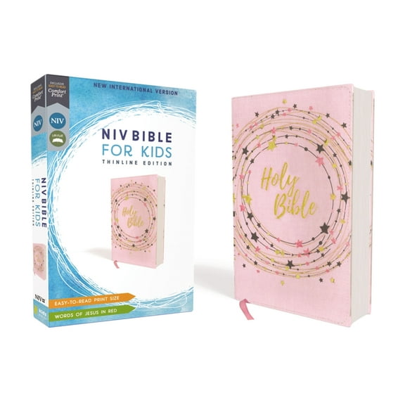 Niv, Bible for Kids, Flexcover, Pink/Gold, Red Letter, Comfort Print: Thinline Edition, (Paperback)